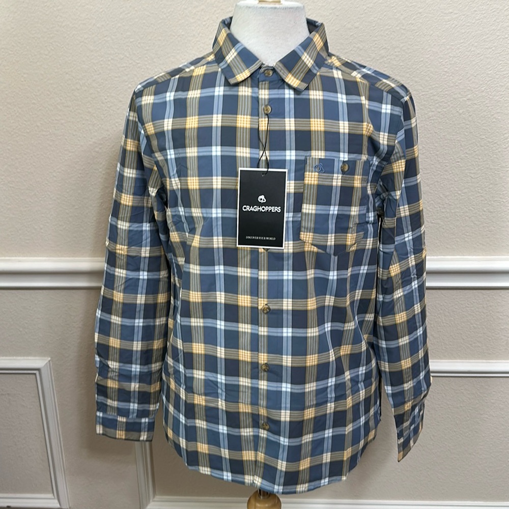 Craghoppers NOSILIFE BALBOR LONG SLEEVE SHIRT - Ocean Blue